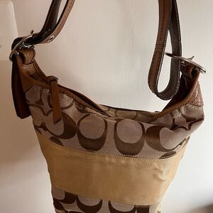 Coach Signature Rugby Bucket Bag